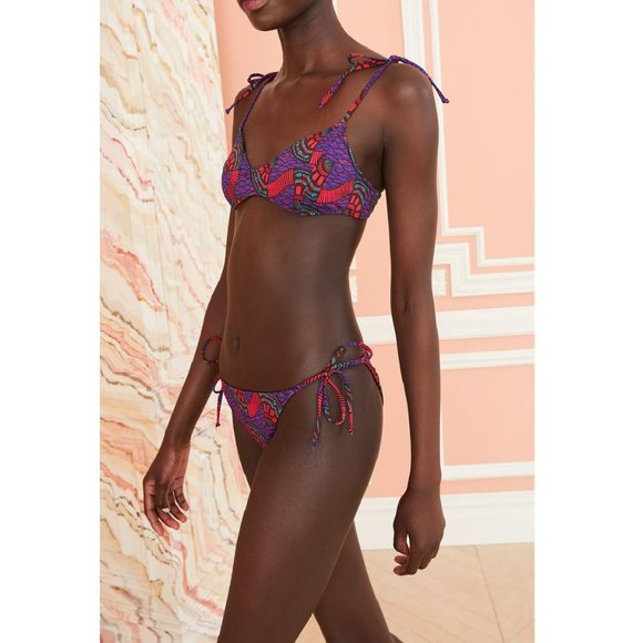 NWT Ulla Johnson Zena String Bikini Bottom in Violet, Size S - Picture 2 of 4